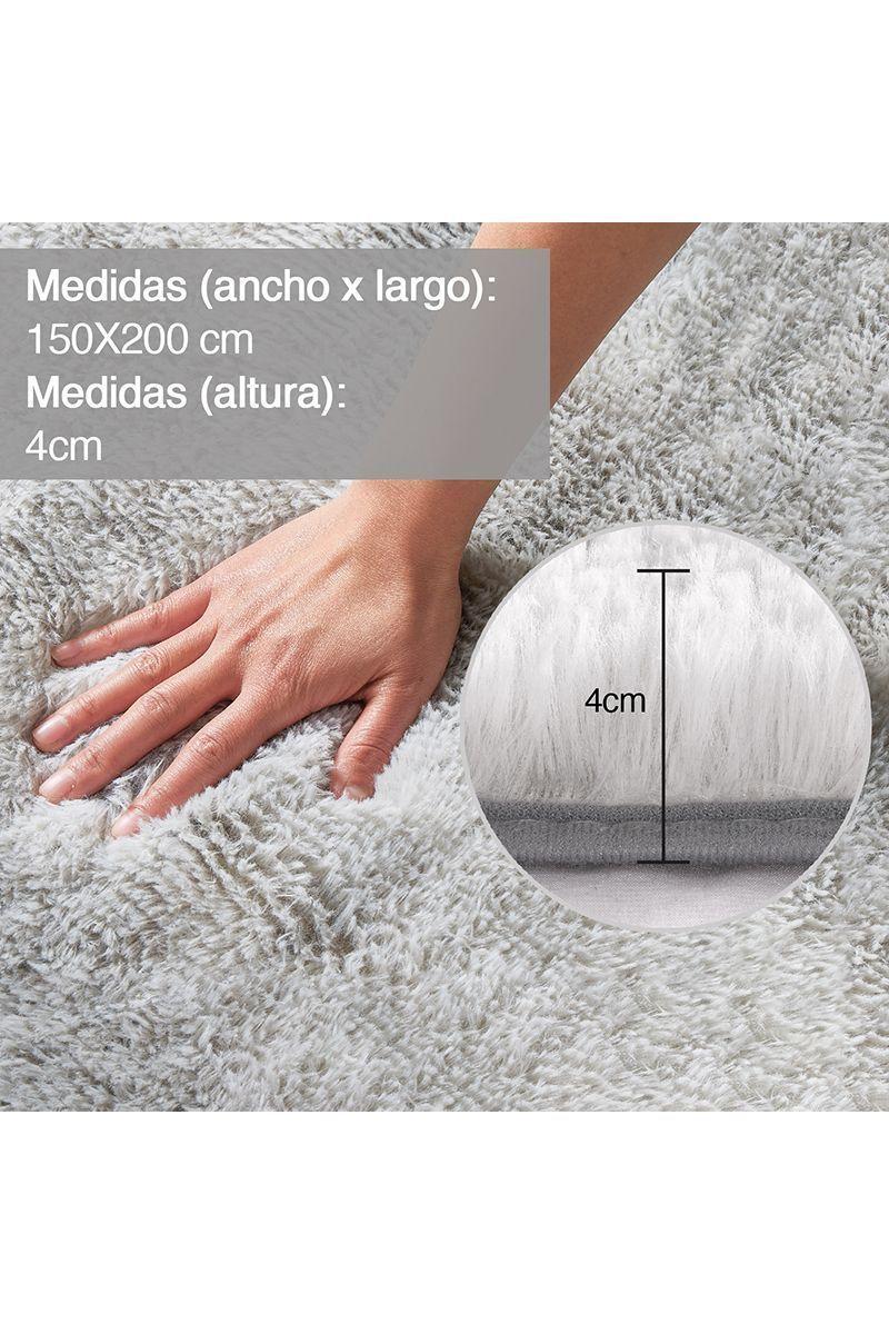 Alfombra Lanuda Marie Gris-2
