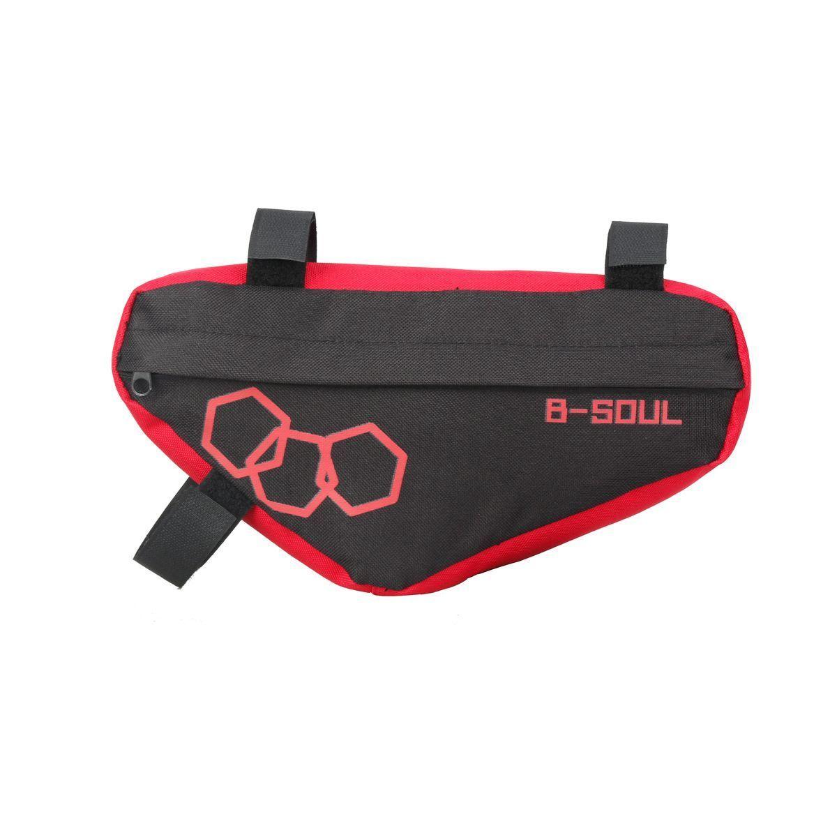 Bolso Triángulo Bicicleta Negro/ Rojo-0