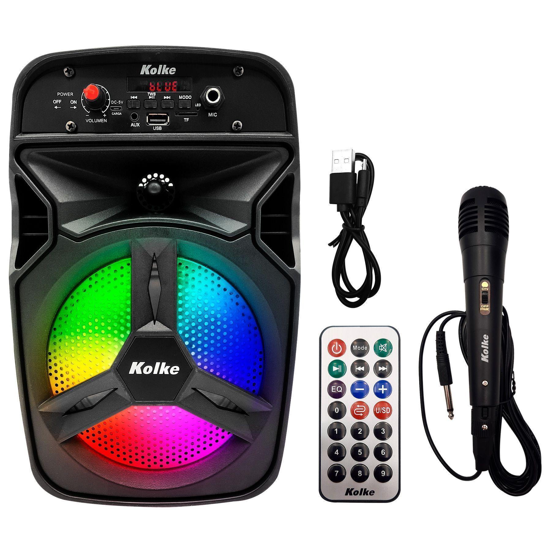 Parlante Portátil Kolke Jazz 6,5' Bluetooth Micrófono Luces-0