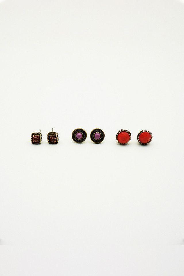 Set de Aros Romantic Dorado Humana-0