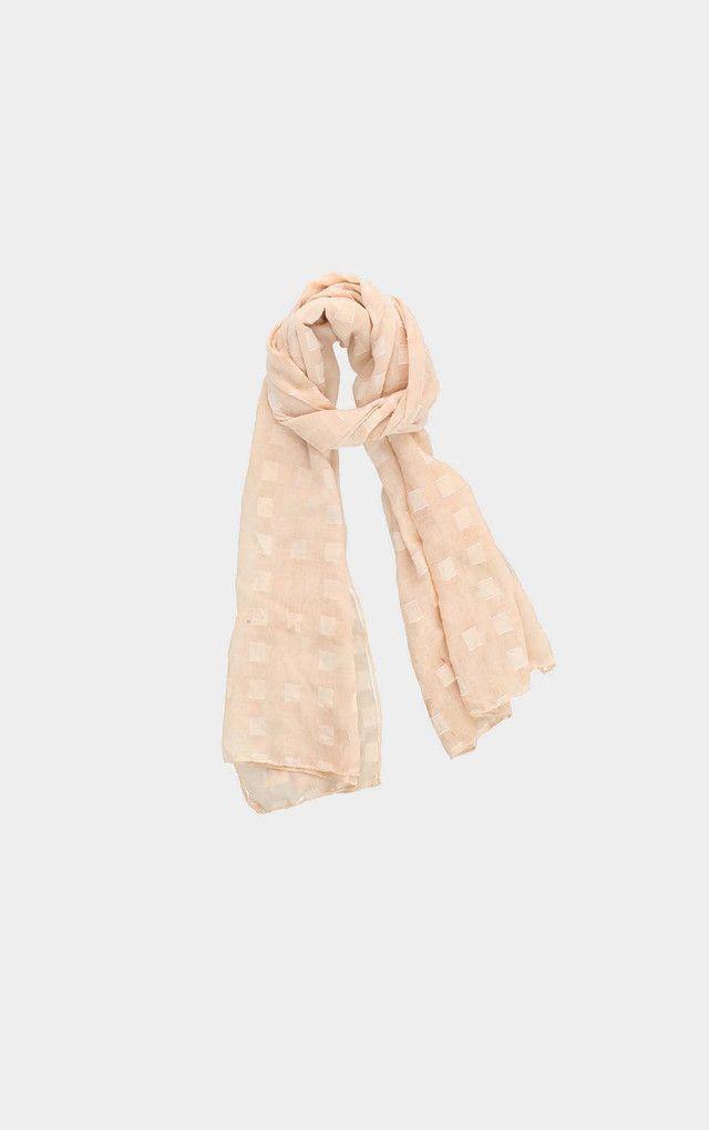 Pañuelo Liso Cuadros Beige Humana-0