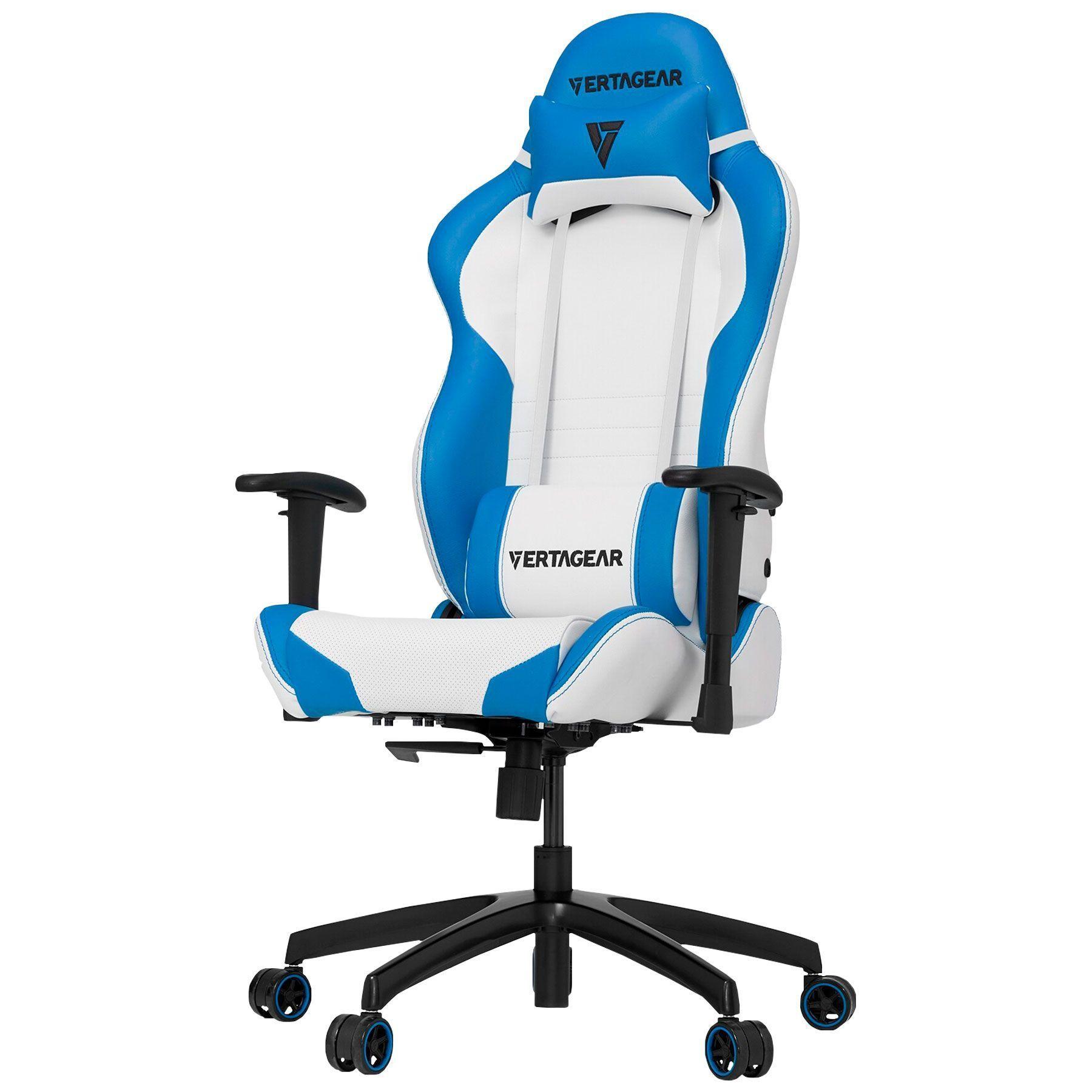 Silla Gamer Vertagear SL2000 Blanca y Azul Ajustable-0