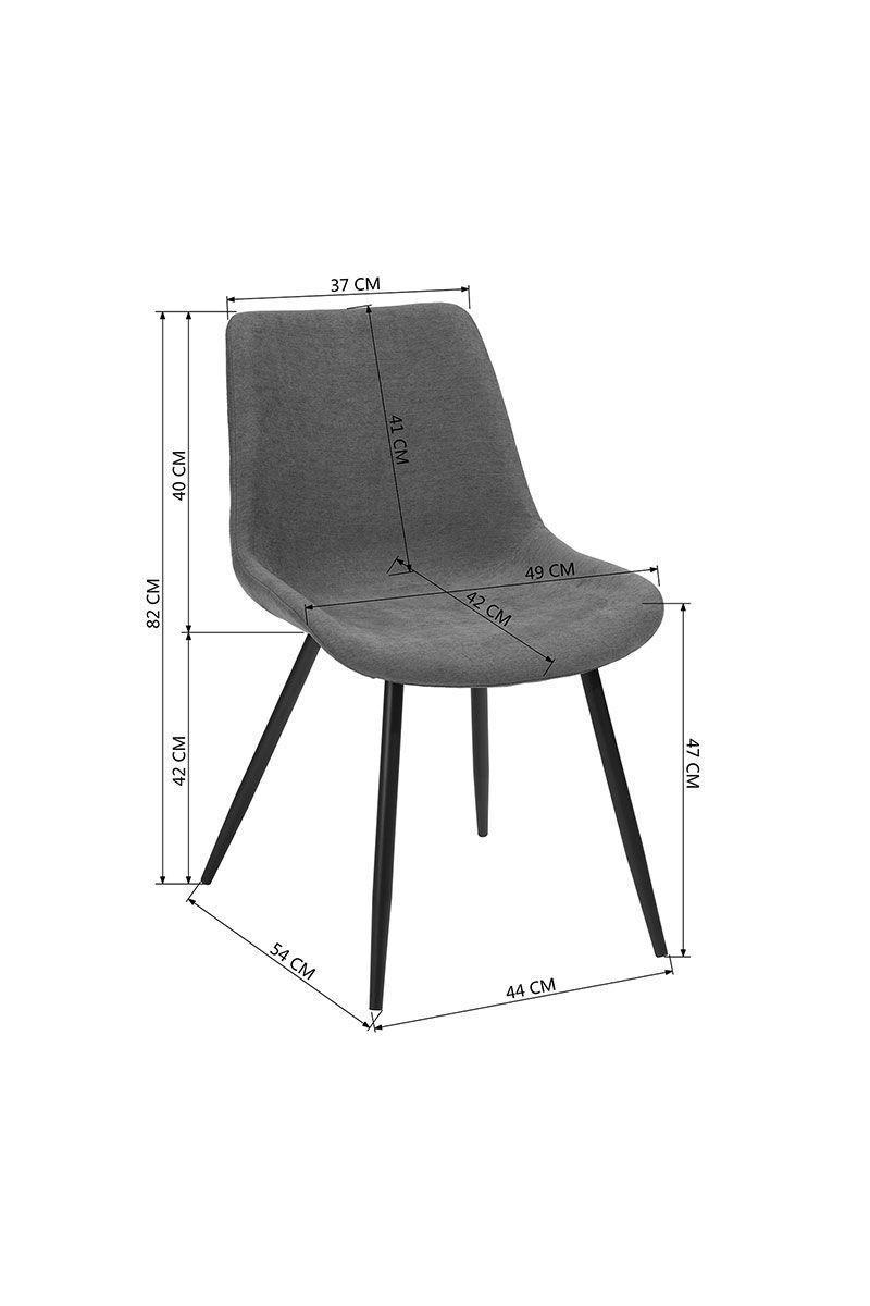 Pack 2 Sillas de Comedor Praga Gris-2
