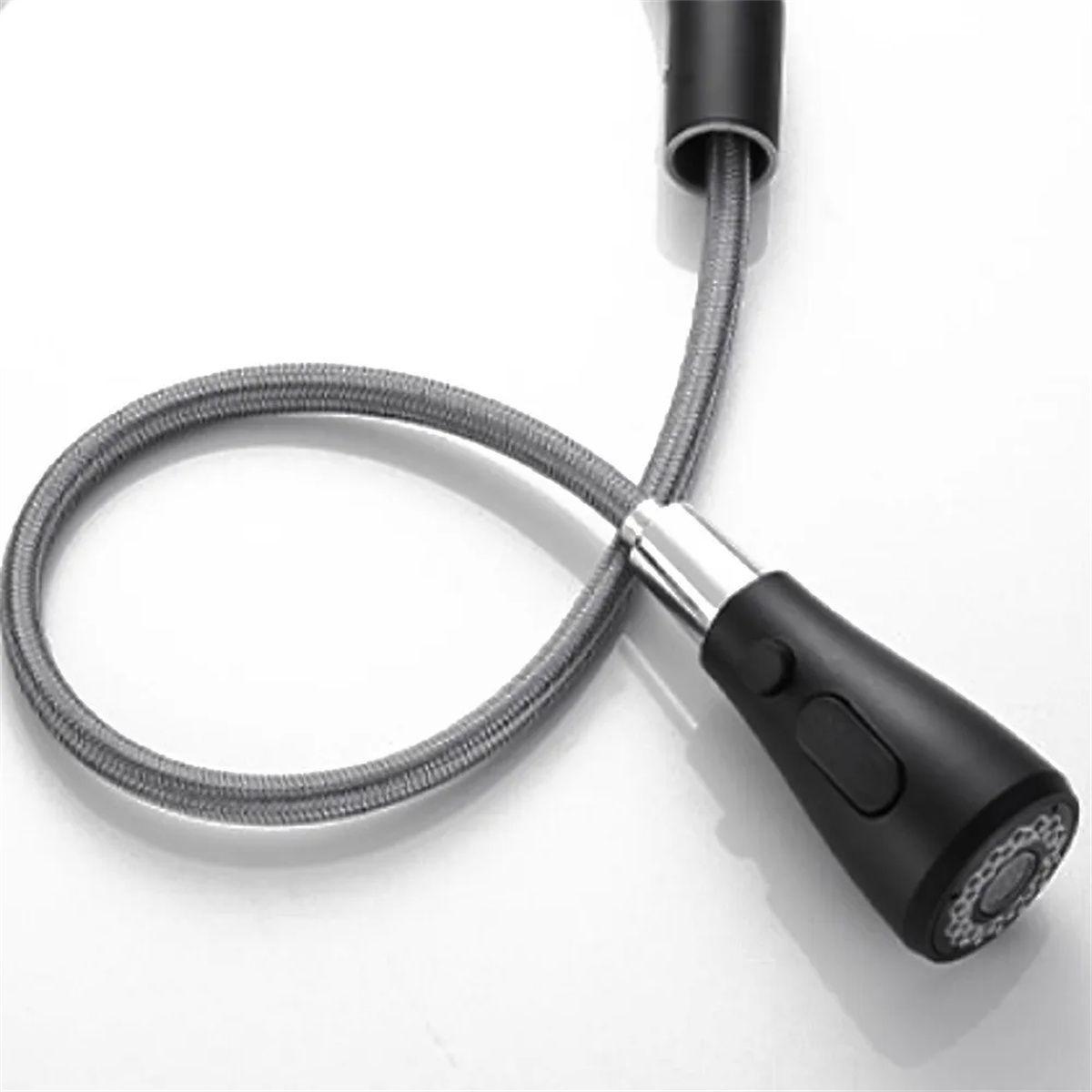 Llave Monomando Lavaplatos Profesional Extraíble Negra-5
