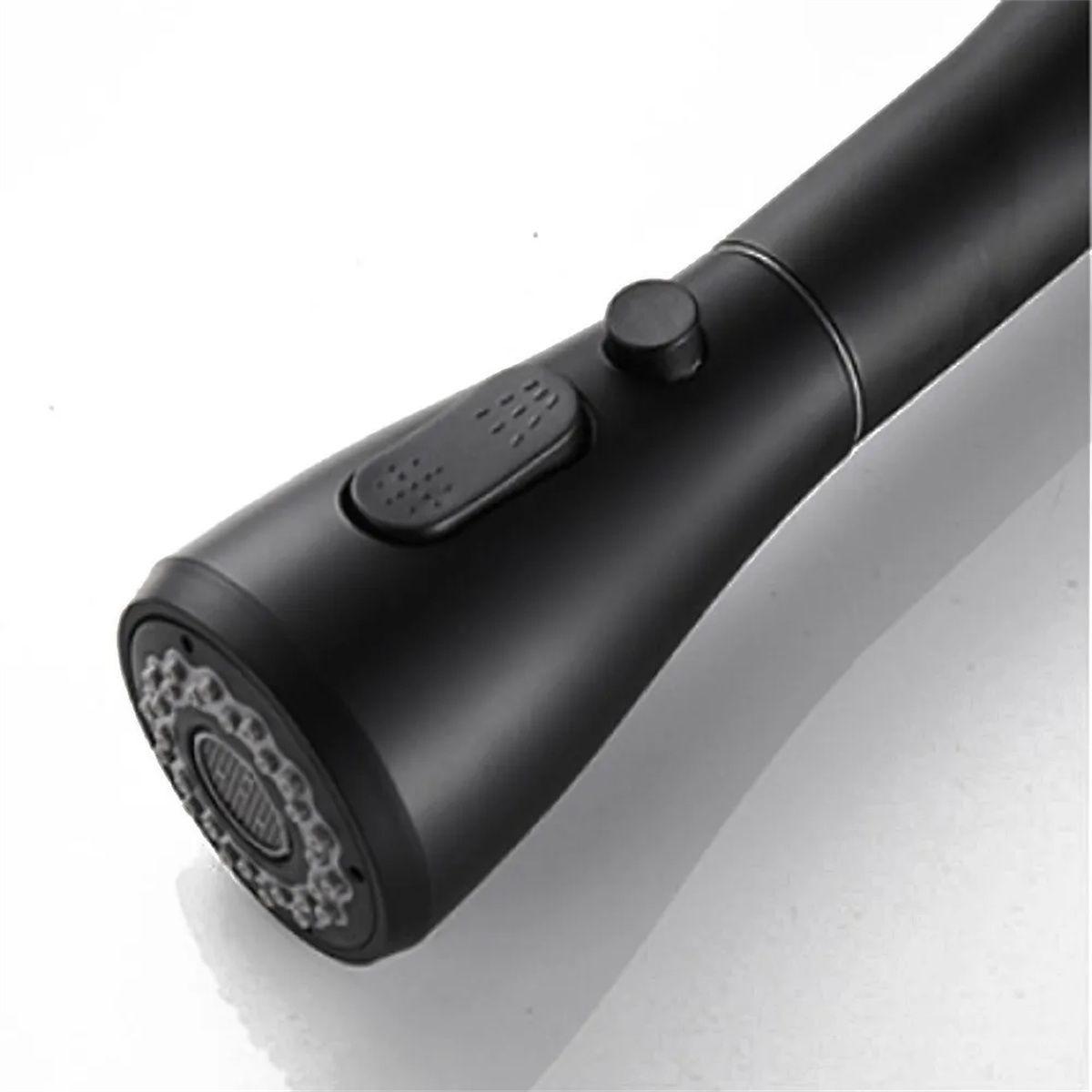 Llave Monomando Lavaplatos Profesional Extraíble Negra-4