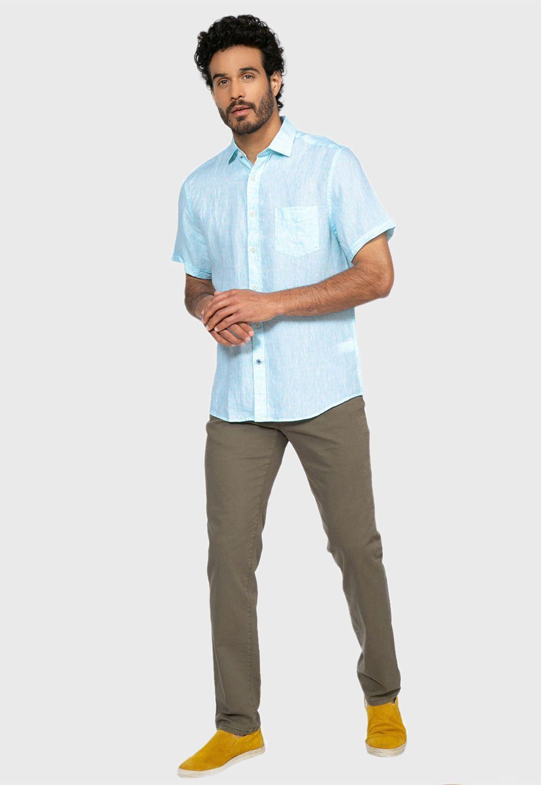 Camisa Lino Lisa Aqua Arrow-4