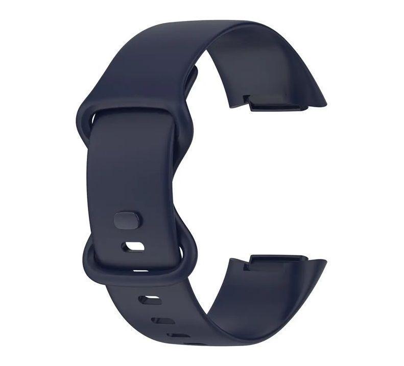 Correa Silicona Compatible Fitbit Charge 5  23mm Azul Oscuro-0