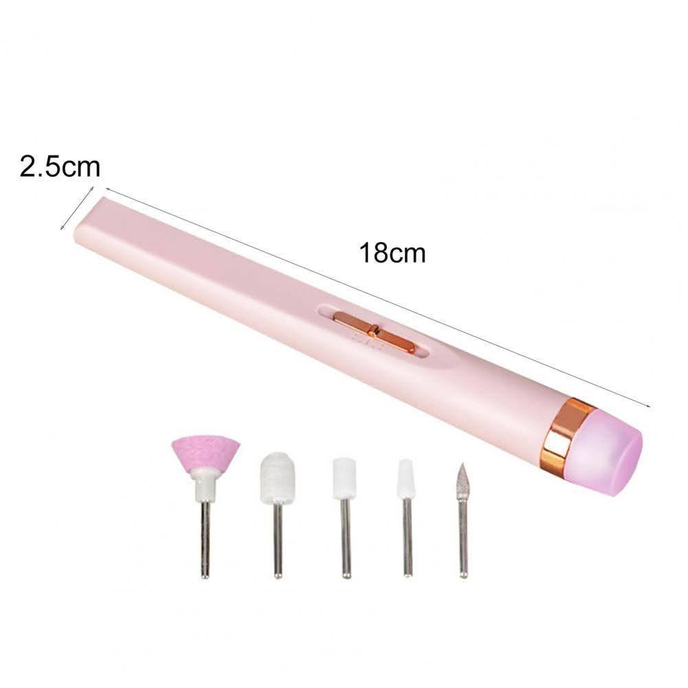 Pulidor Torno Esmeril De Uñas Recargable Usb Portatil Fresas-2