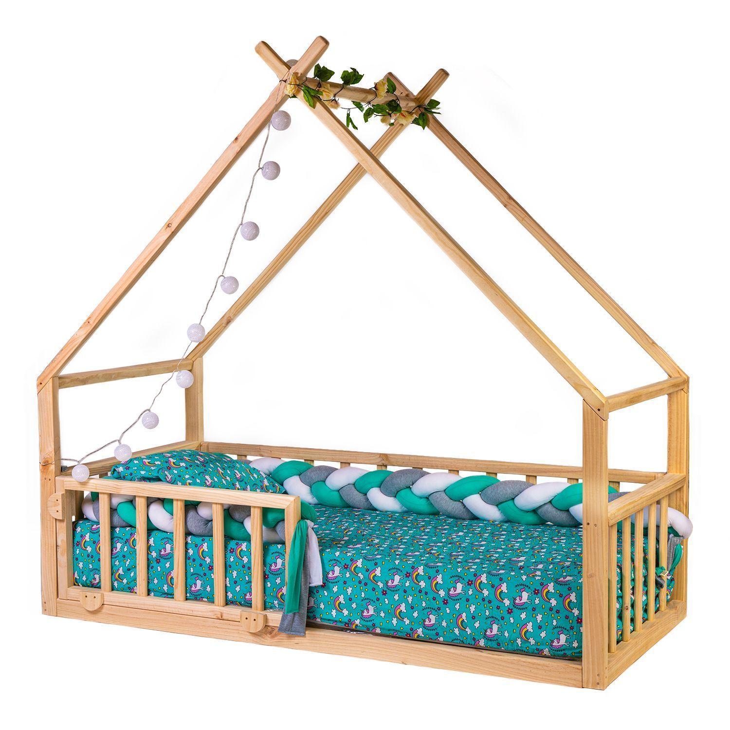 Cama infantil, Cama casa frontal bv barandas - 1,5 Plaza-3