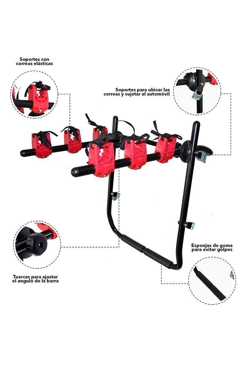 Porta Bicicletas Plegable para Autos (3 Bicis) Negro-3