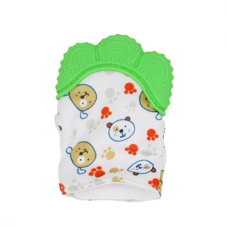 MORDEDOR RASCA ENCIAS PARA BEBE PERRITO VERDE-0