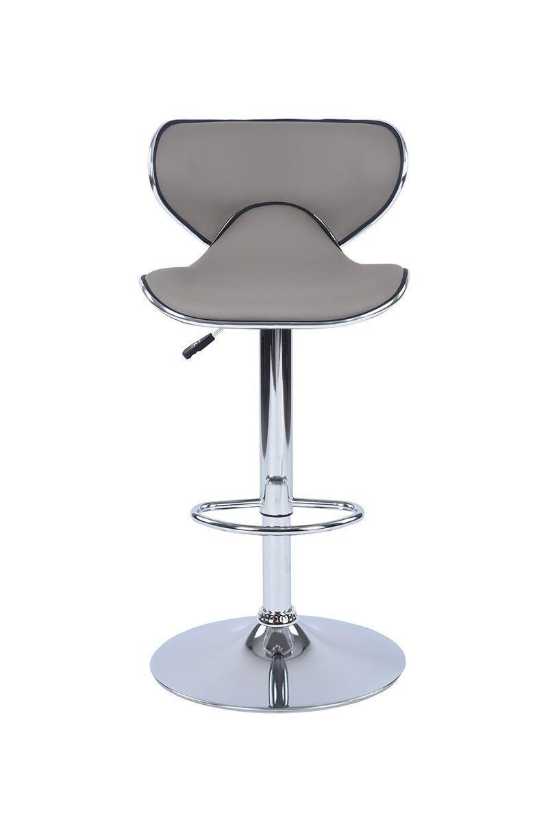 Piso de Bar Taburete Altura Regulable Gris-0