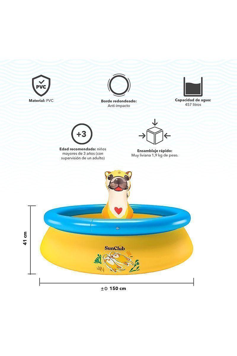 Piscina Inflable Nutria 457Lts 41x150cm Amarillo-2