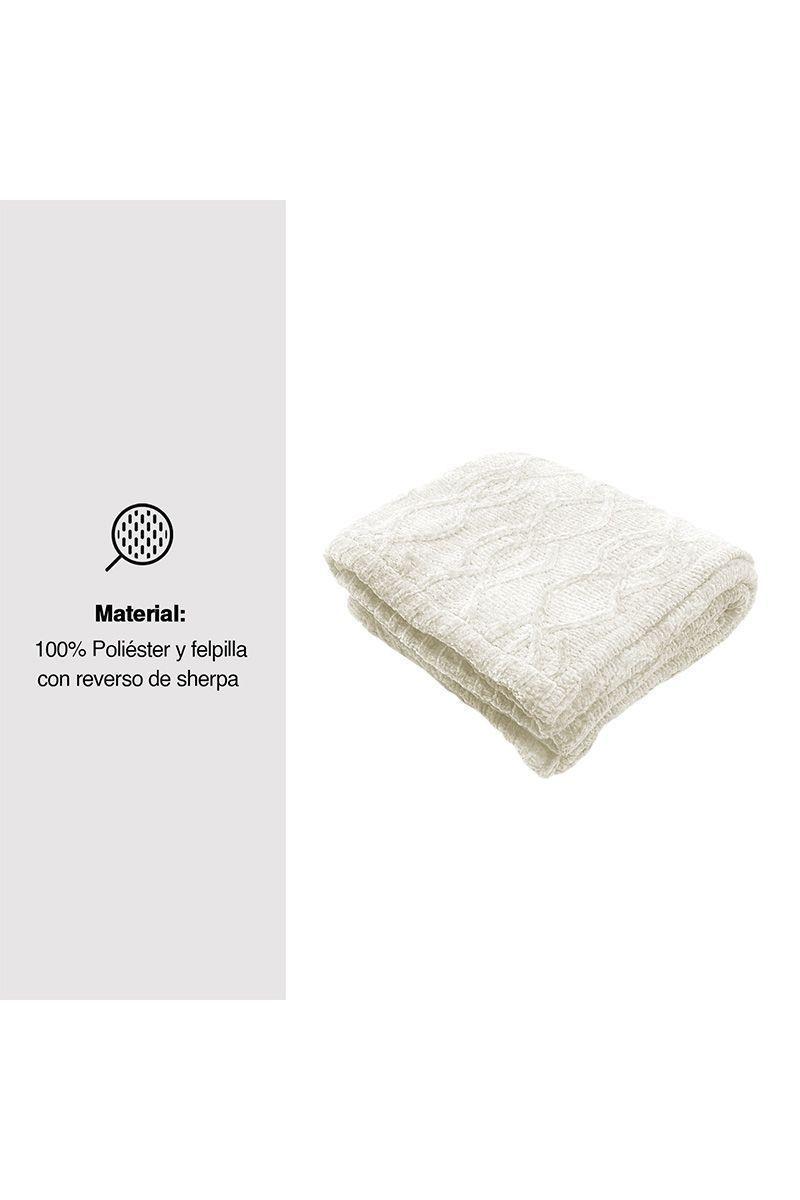 Manta Tejida Sherpa Beige-2
