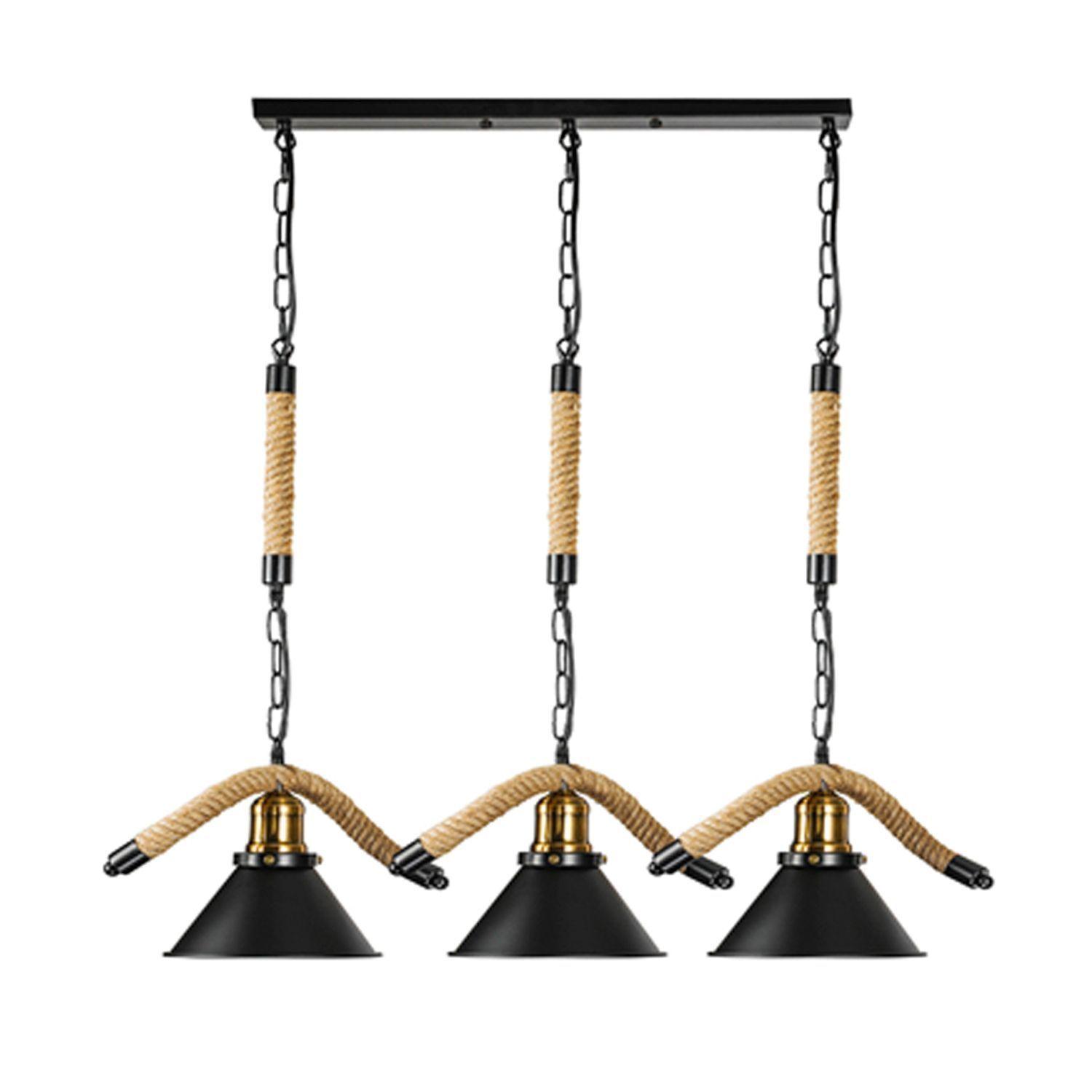 Lámpara Colgante Decorativa Cadena Cañamo E-27-0