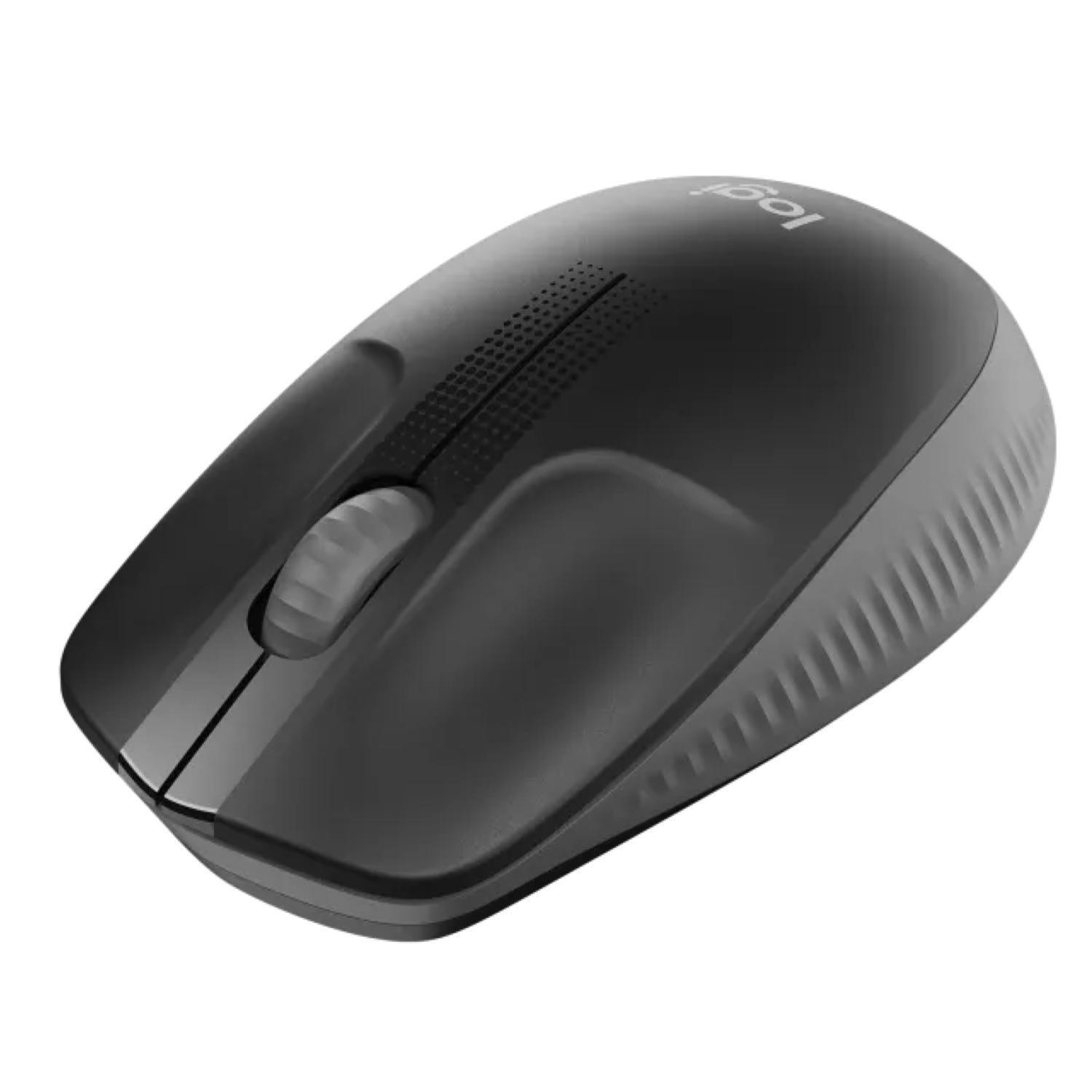 Mouse Inalambrico 3 Botones 1000 DPI Negro Full Size M190 Logitech-3