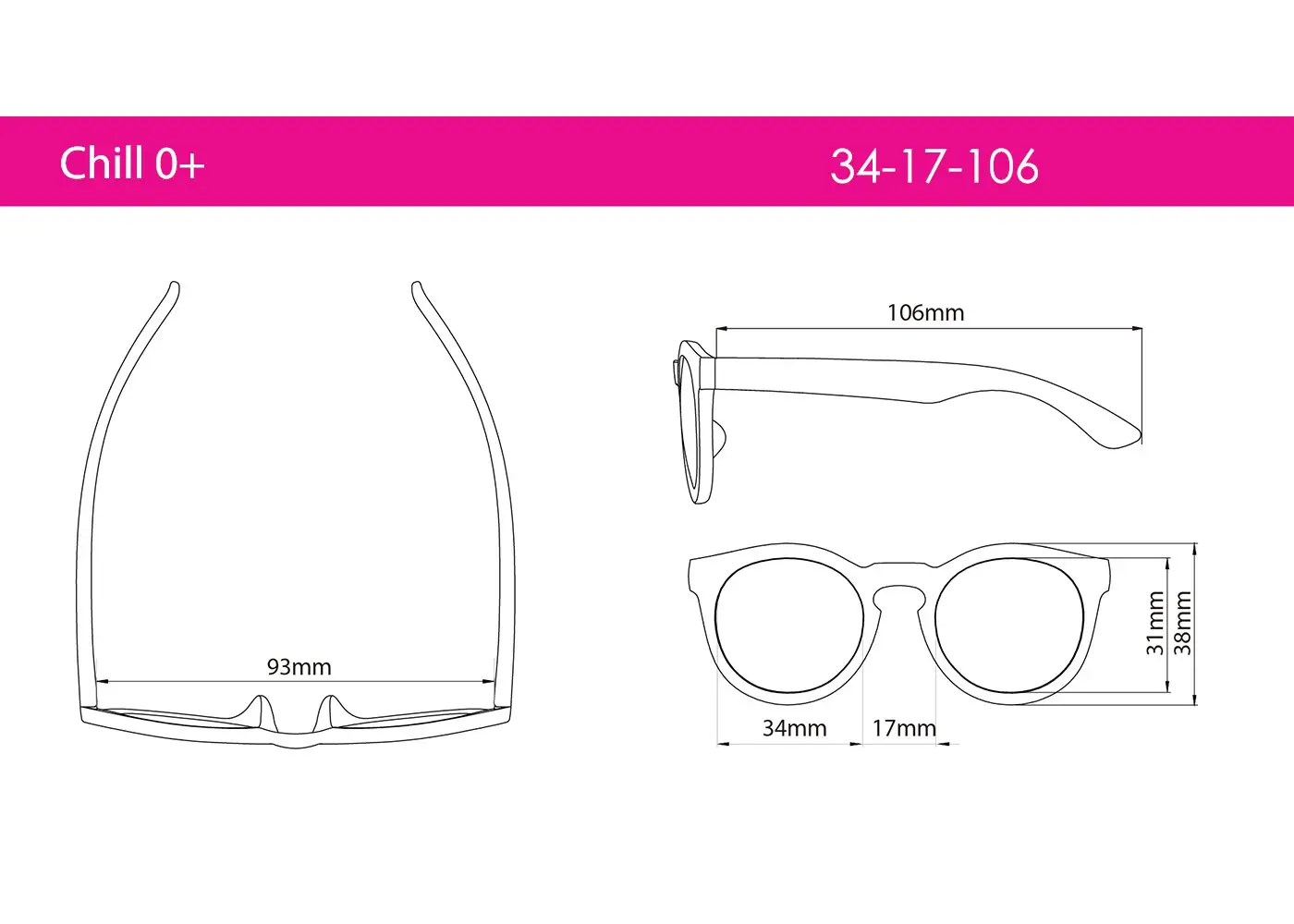 Lentes De Sol Para Niños Chill 0+ Rosado-2