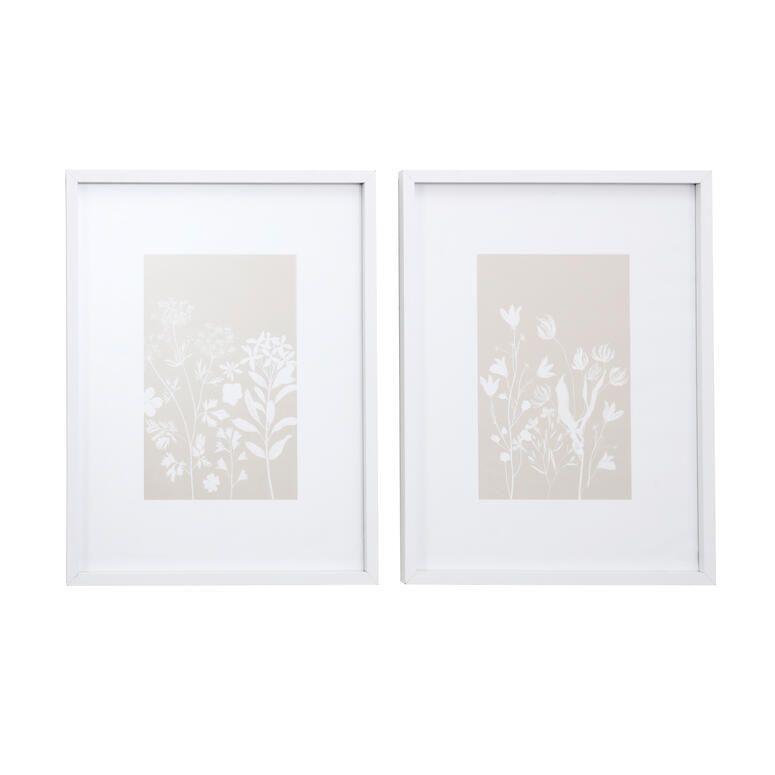 Set 2 marcos madera (2 40x50) Blanco 20x25 cm / 4F-0