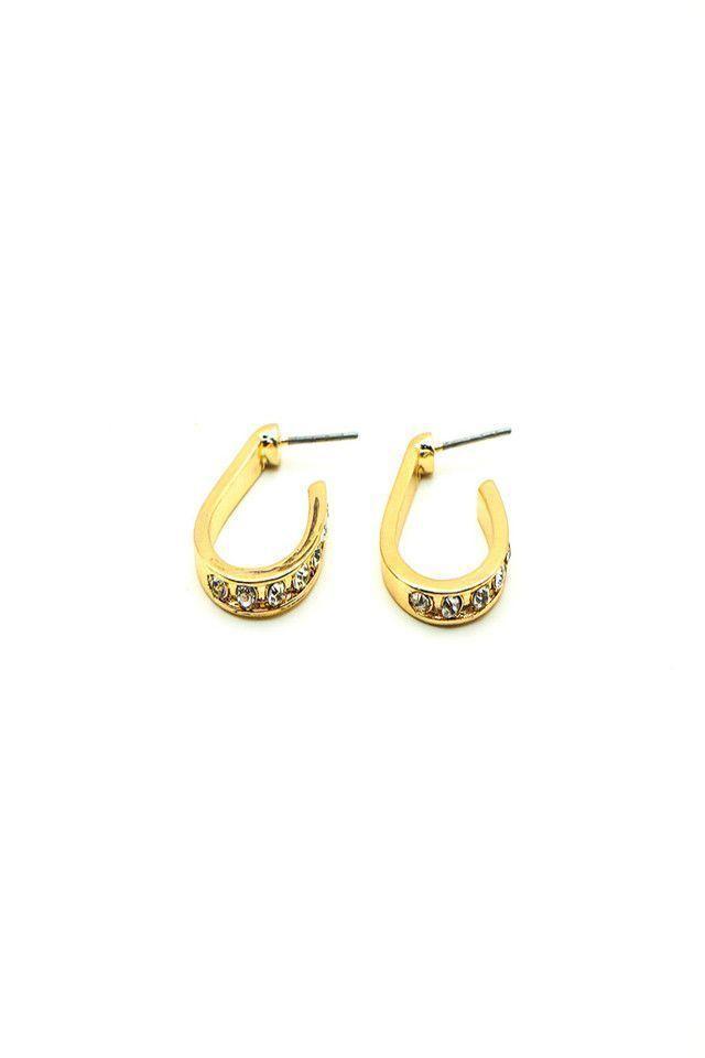 Argollas Doradas Ovaladas Brillantes i-D-0