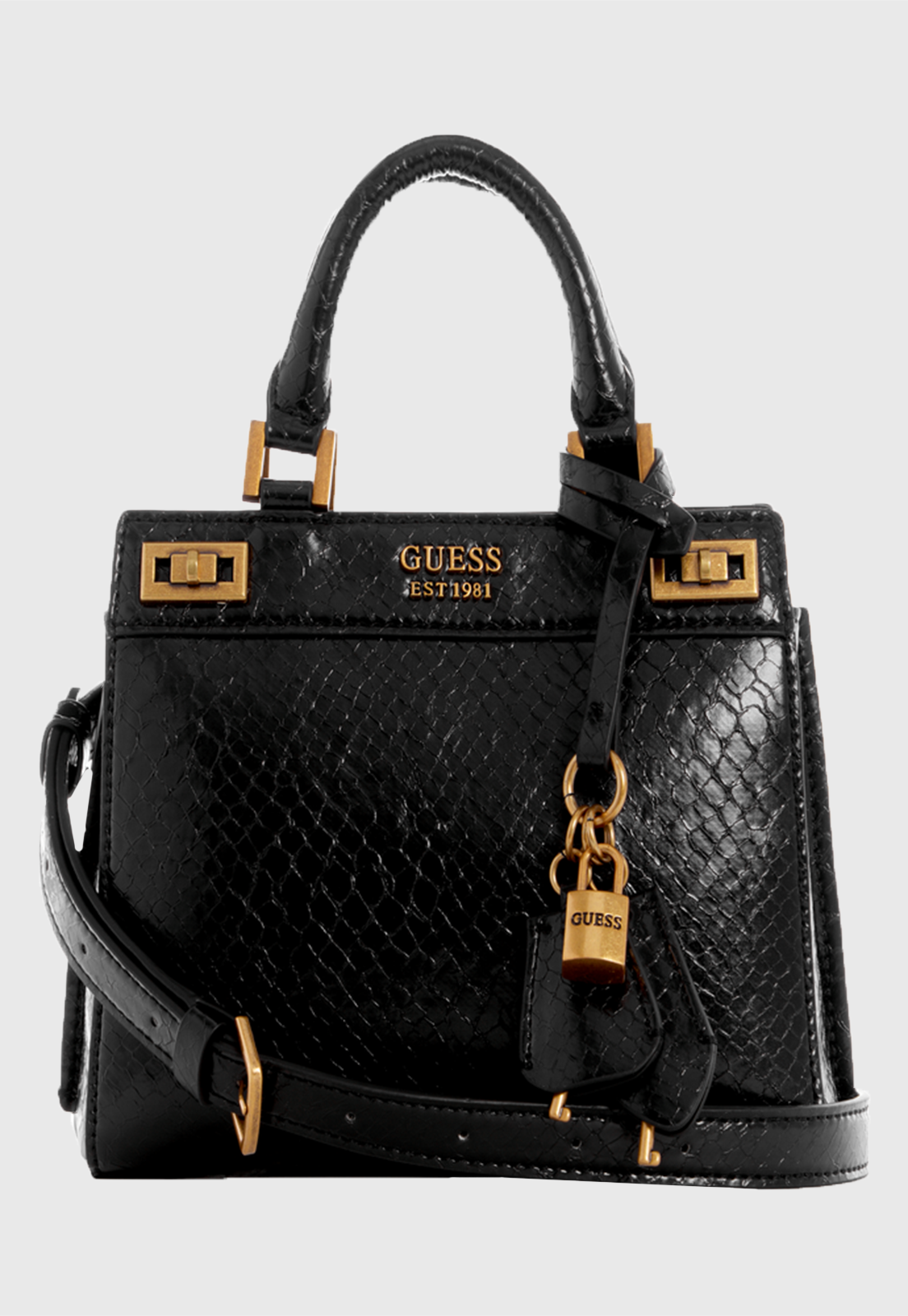 Mini Cartera Katey Mini Satchel Negro Guess-0