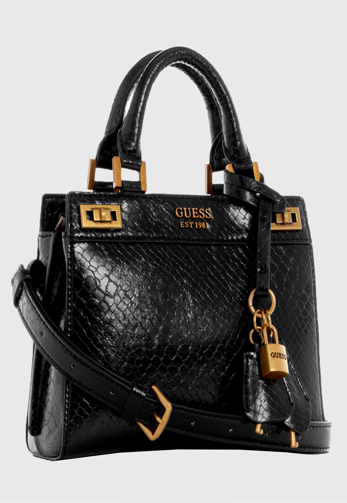 Mini Cartera Katey Mini Satchel Negro Guess-3