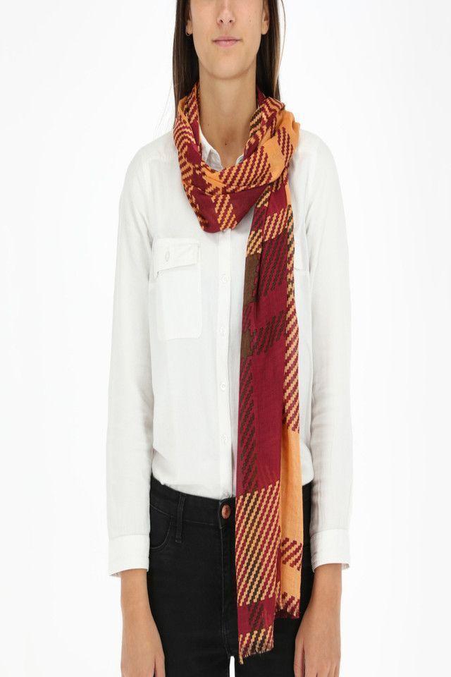 Pañuelo Escocés Burdeo i-D-0