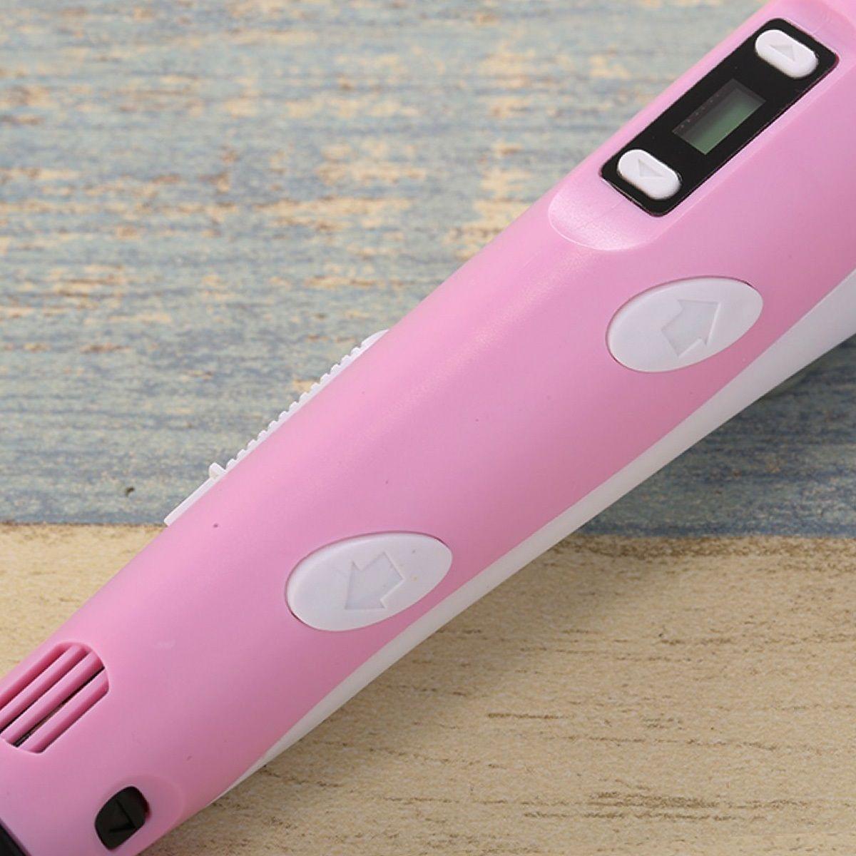 Boligrafo de impresión 3D ABS 3D PEN-2 RP100B LCD 1,75 mm - Rosa-3
