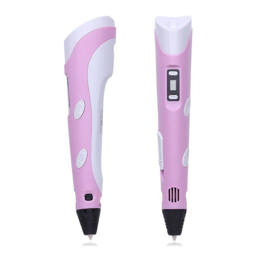 Boligrafo de impresión 3D ABS 3D PEN-2 RP100B LCD 1,75 mm - Rosa-1
