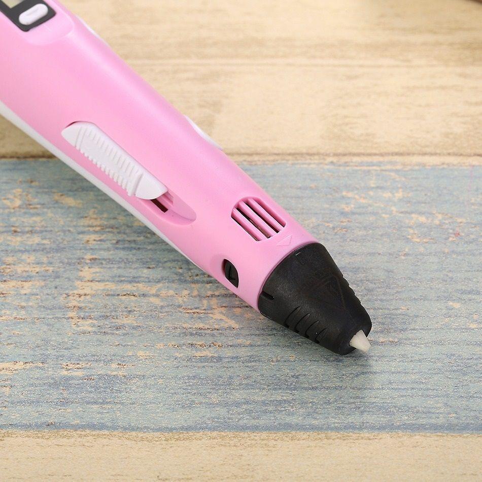 Boligrafo de impresión 3D ABS 3D PEN-2 RP100B LCD 1,75 mm - Rosa-2