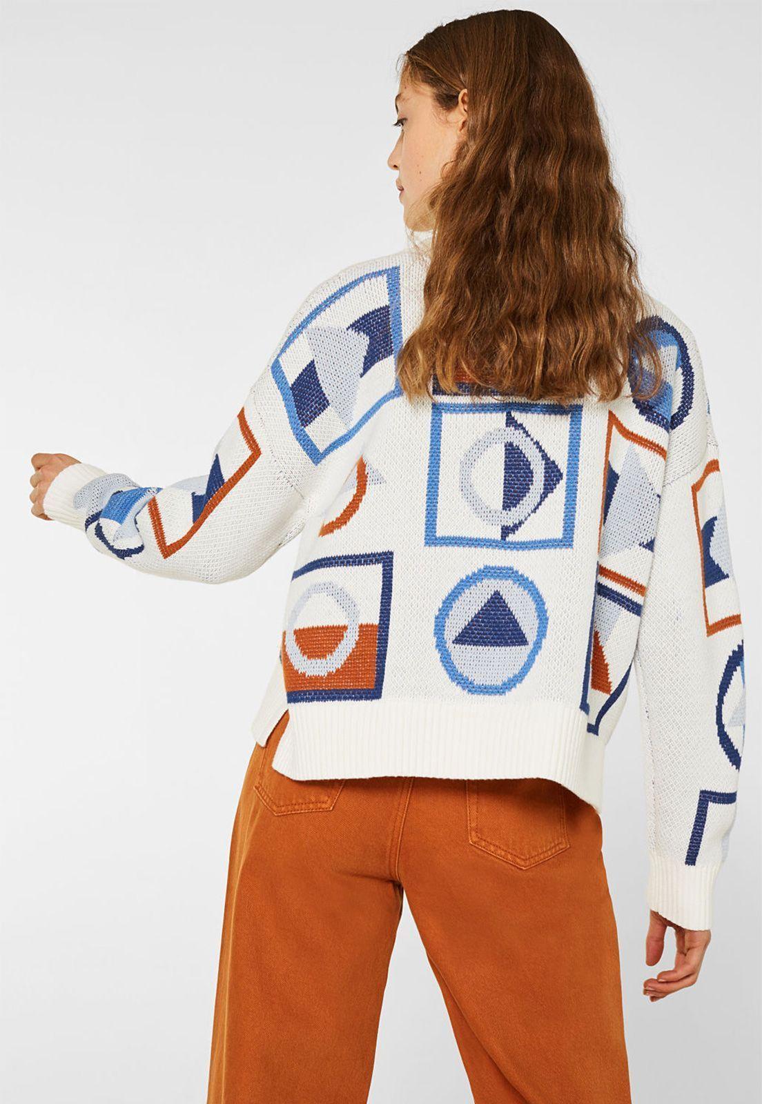 Sweater con diseño geométrico-1