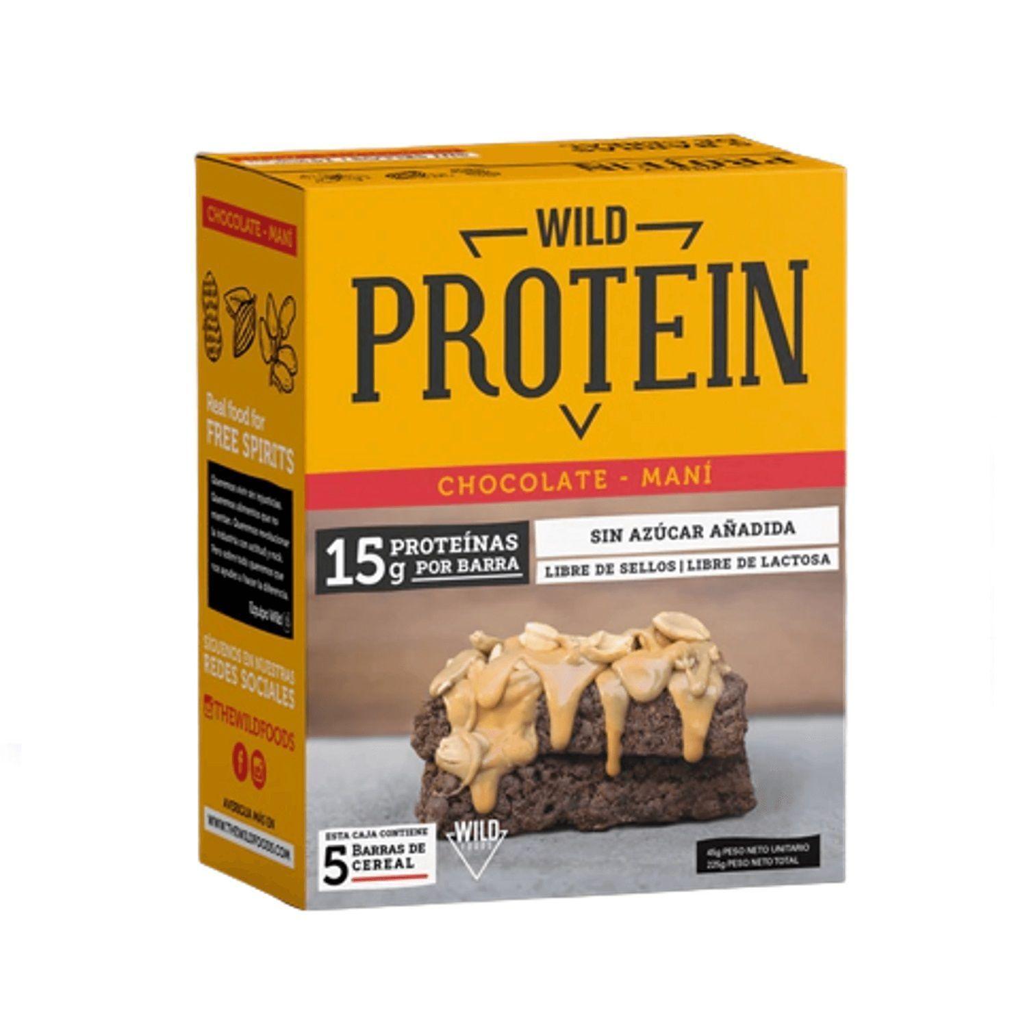 Wild Protein 5 unidades Chocolate Maní 15g-0