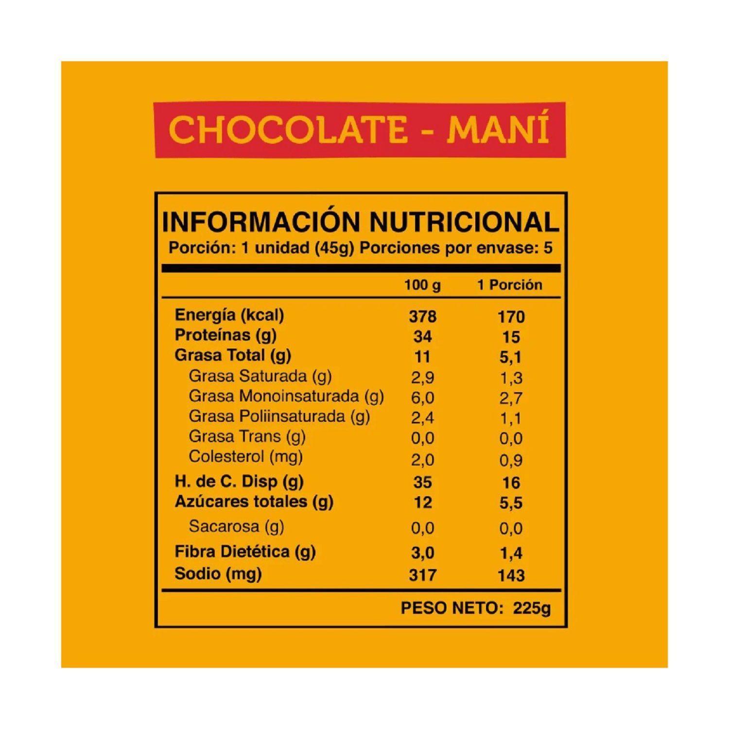Wild Protein 5 unidades Chocolate Maní 15g-2