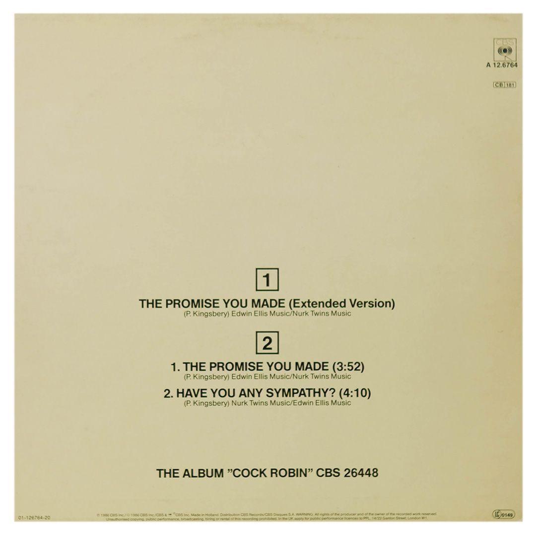 COCK ROBIN - THE PROMISE YOU MADE 12" MAXI SINGLE VINILO USADO-1