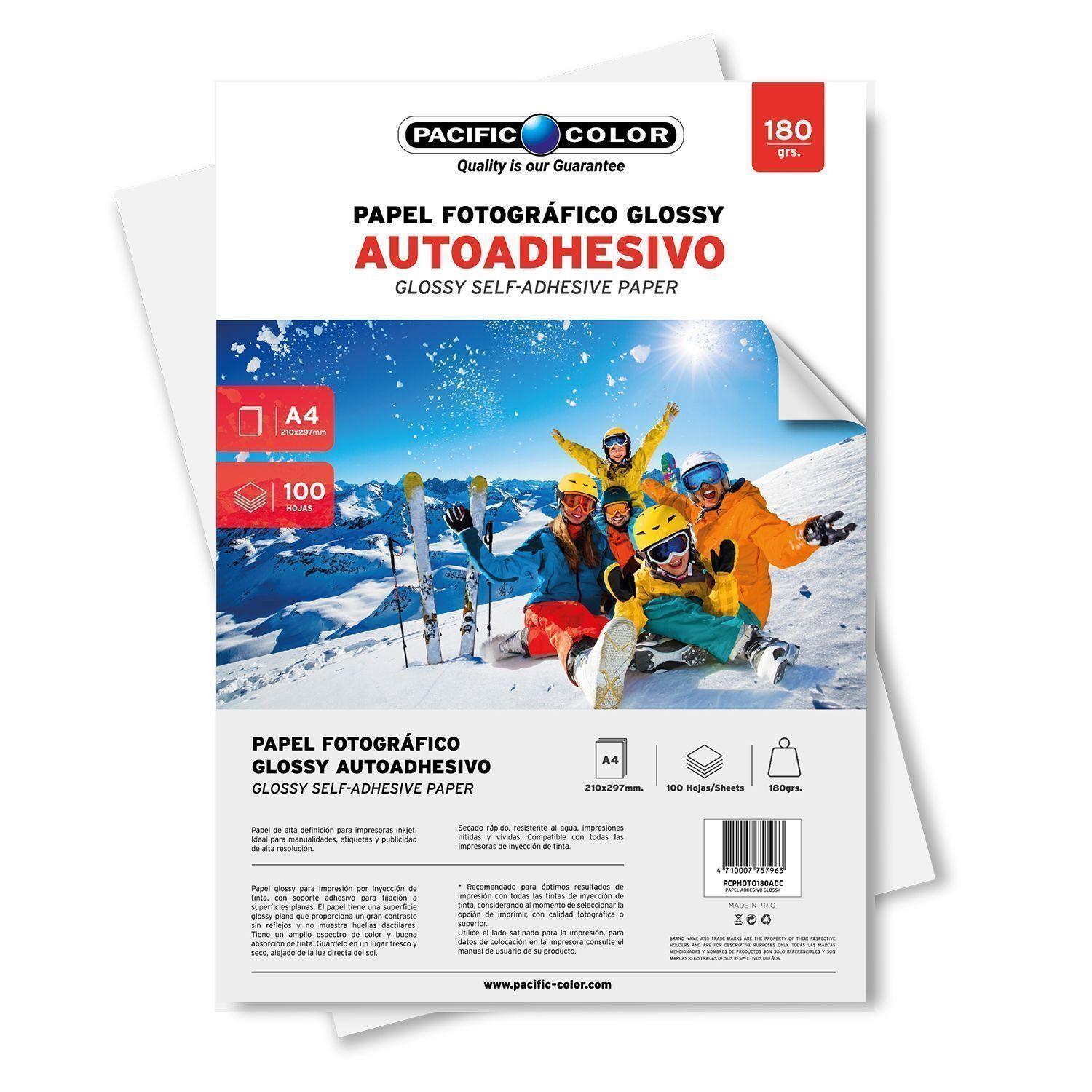 100 Hojas Papel Fotográfico Adhesivo A4 180gr-3