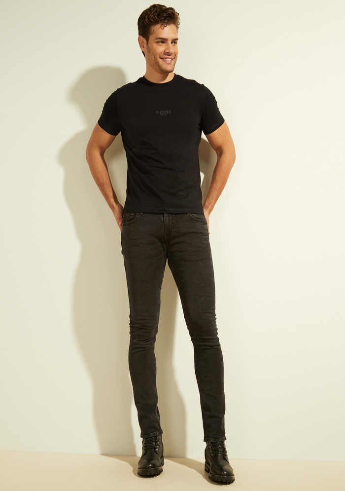 Polera Guess Aidy Cn Ss Tee JBLK NEGRO-0