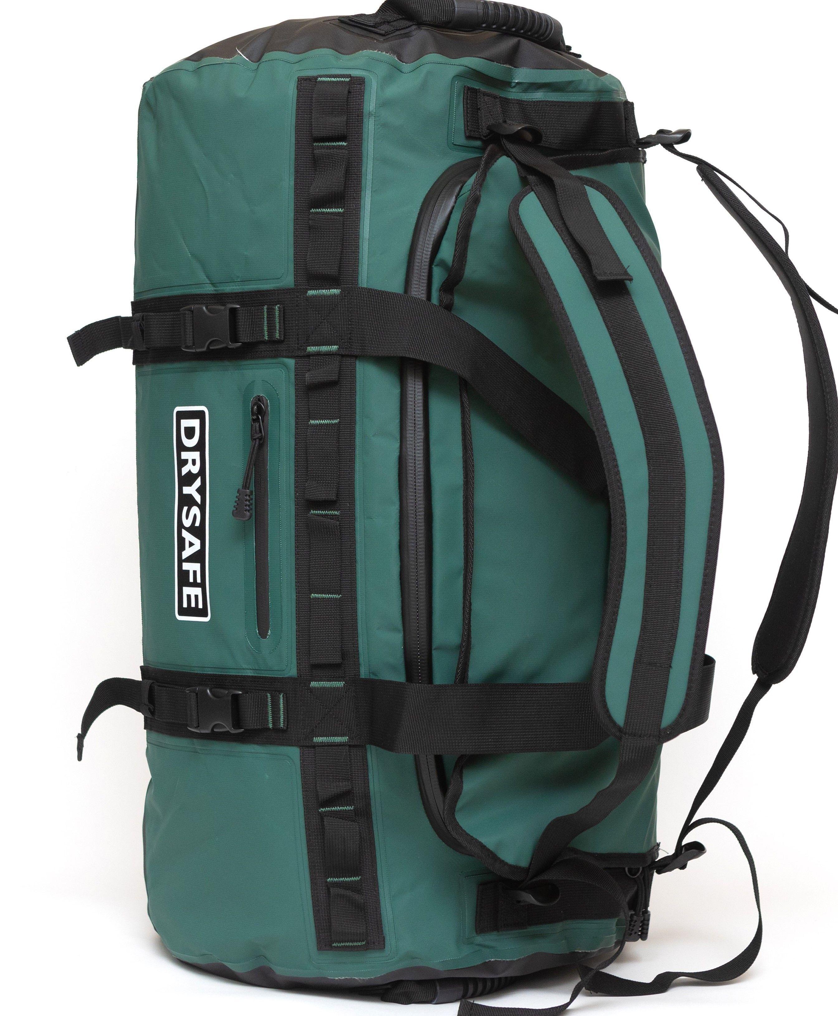 Bolso Duffel 80 Litros Impermeable Waterproof Drysafe Verde Petroleo-1
