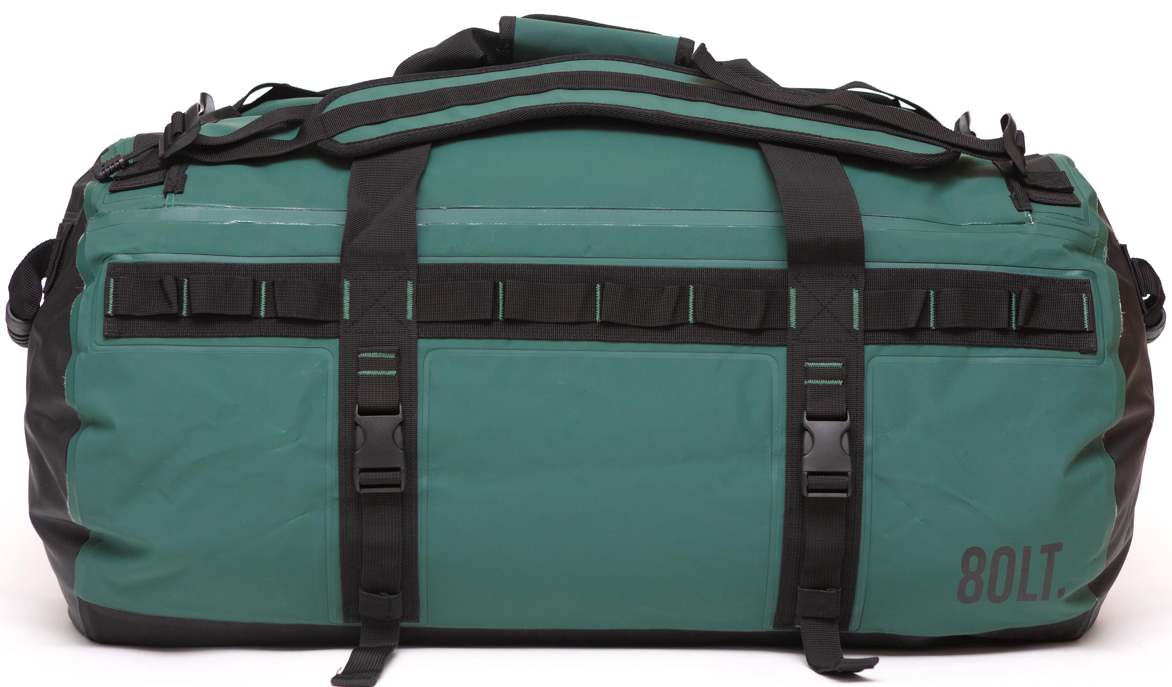 Bolso Duffel 80 Litros Impermeable Waterproof Drysafe Verde Petroleo-2