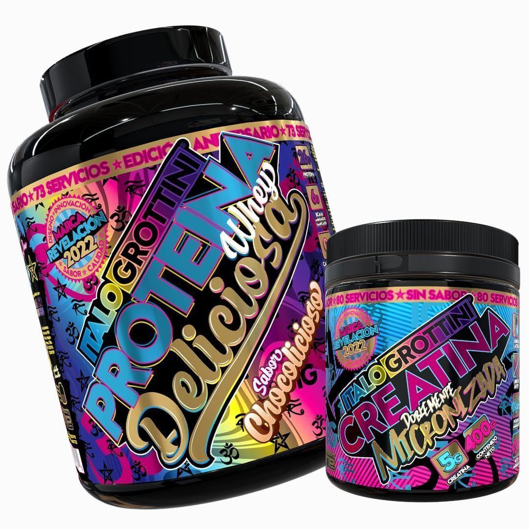 PROTEINA WHEY DELICIOSA 5 LB CHOCOLICIOSO+ CREATINA 400GR SIN SABOR-0