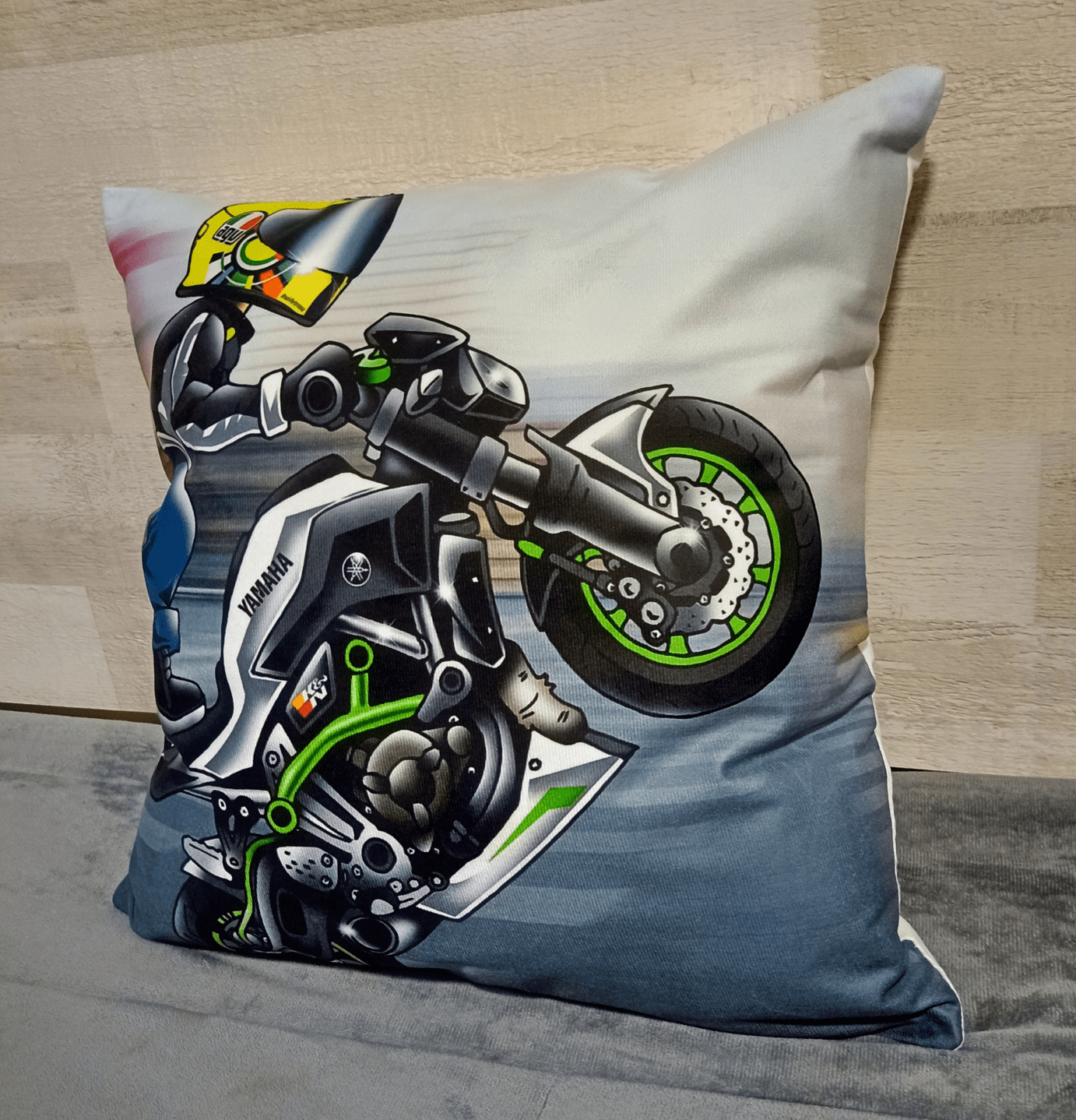 Cojín Felpa 45x45 cm De Moto Yamaha Extra Suave -2