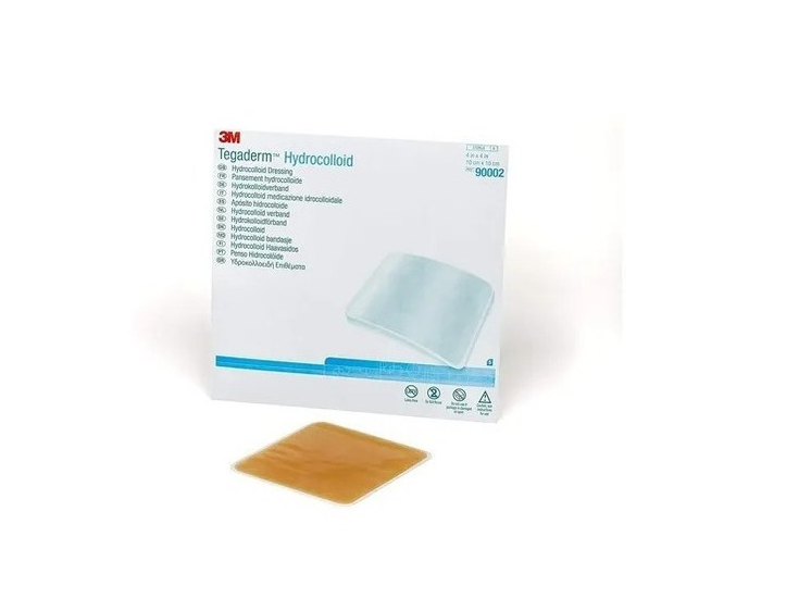 Tegaderm 3M Hidrocoloide Cuadrado 10 Cm X 10 Cm 90002 caja 5 un-0