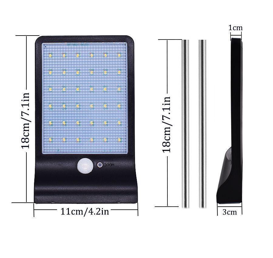 Foco Solar Exterior Con Sensor de Movimiento 36Led-2