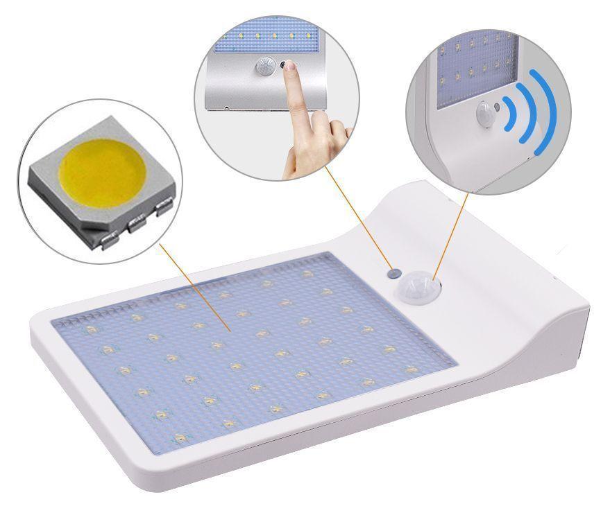 Foco Solar Exterior Con Sensor de Movimiento 36Led-4