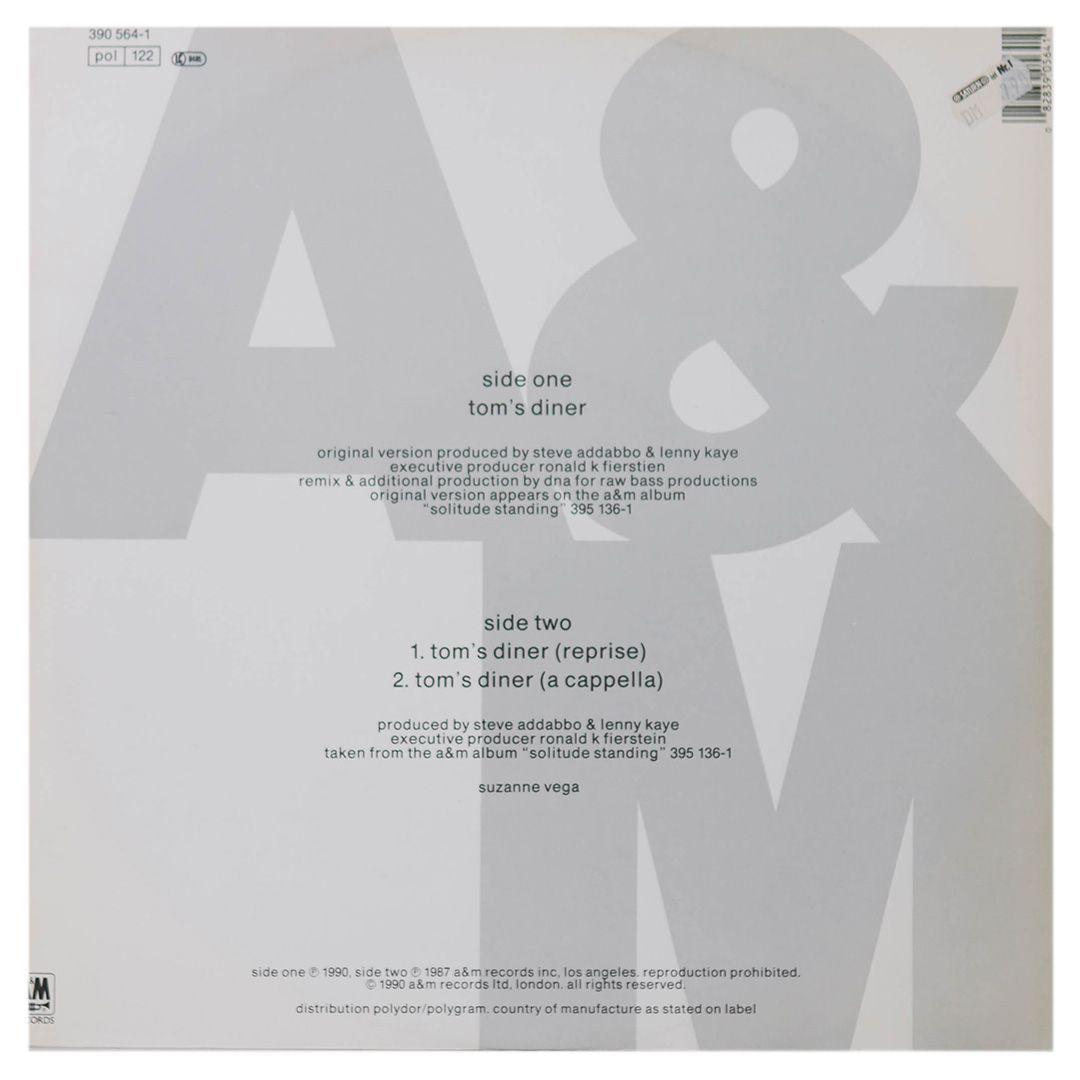 D.N.A FT. SUZANNE VEGA - TOM'S DINER 12" MAXI SINGLE VINILO USADO-1