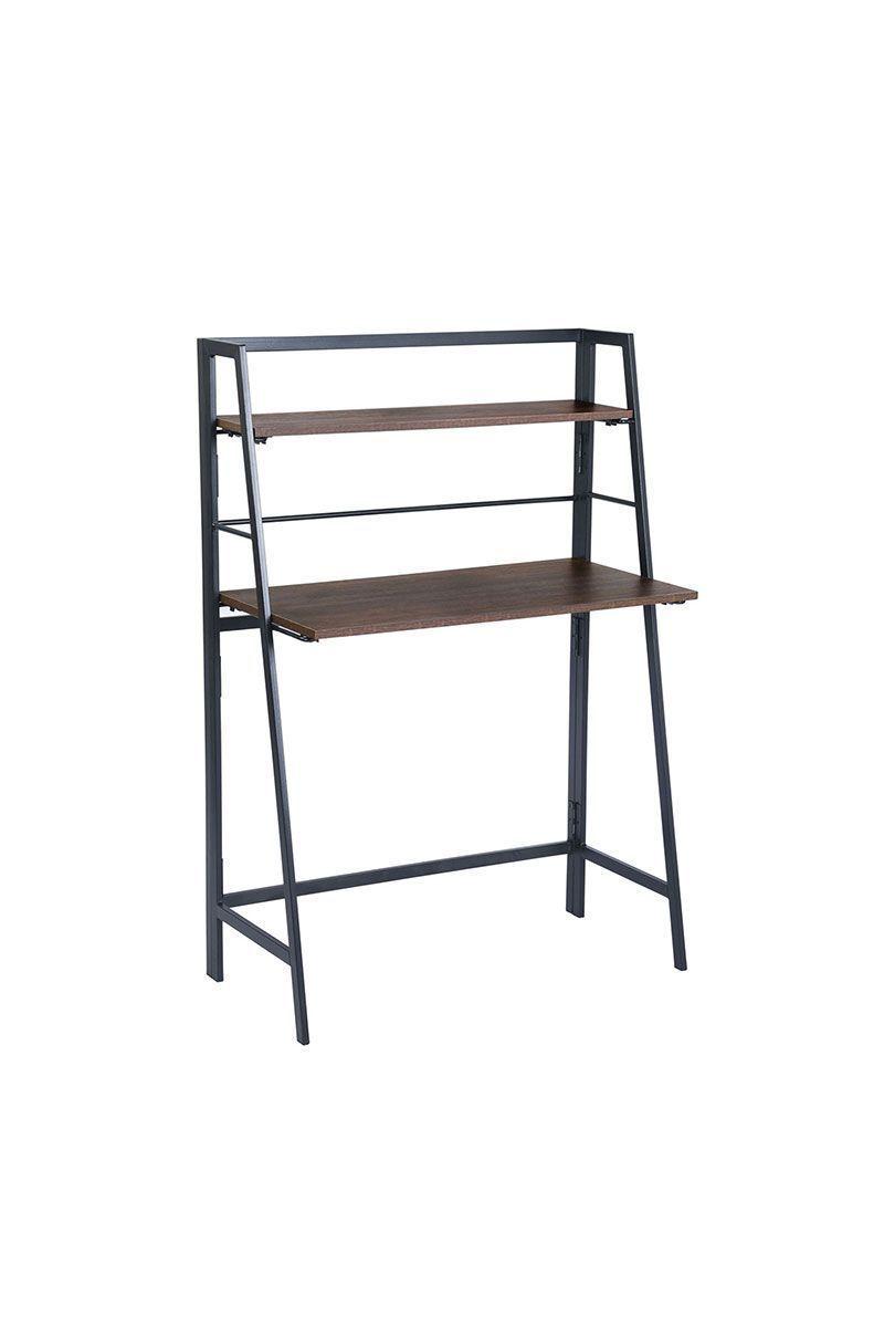 Escritoriode PC Plegable de Metal Burgos Café-0