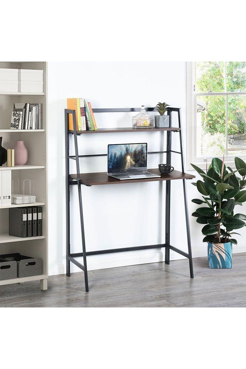 Escritoriode PC Plegable de Metal Burgos Café-1