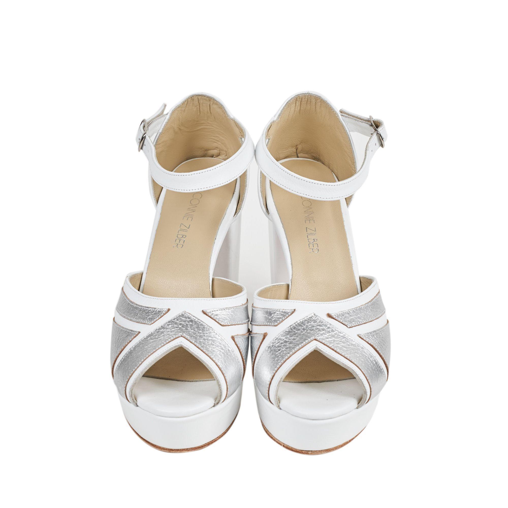 Stripe Blanco con plateado -1