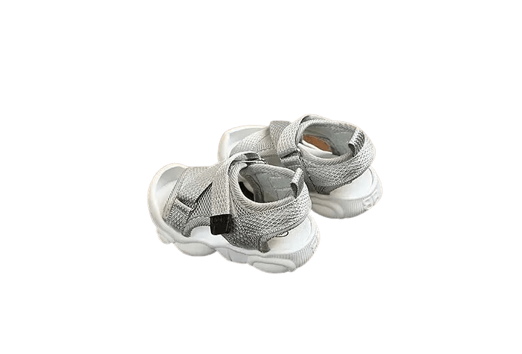Sandalia bebe velcro Gris-1