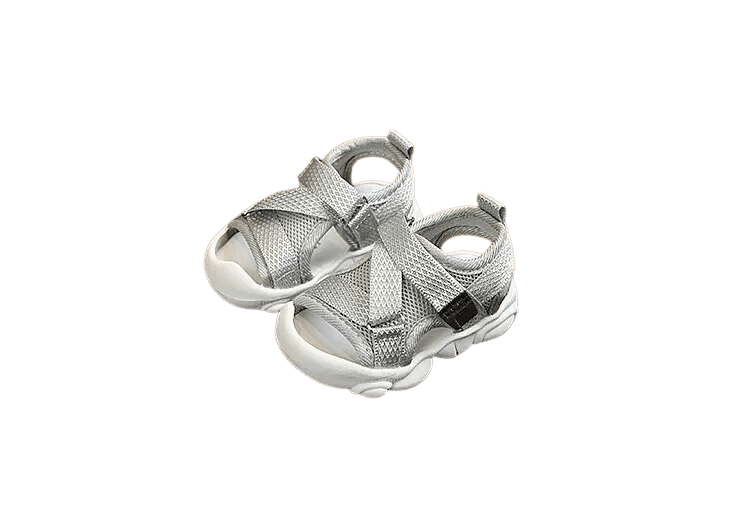 Sandalia bebe velcro Gris-2
