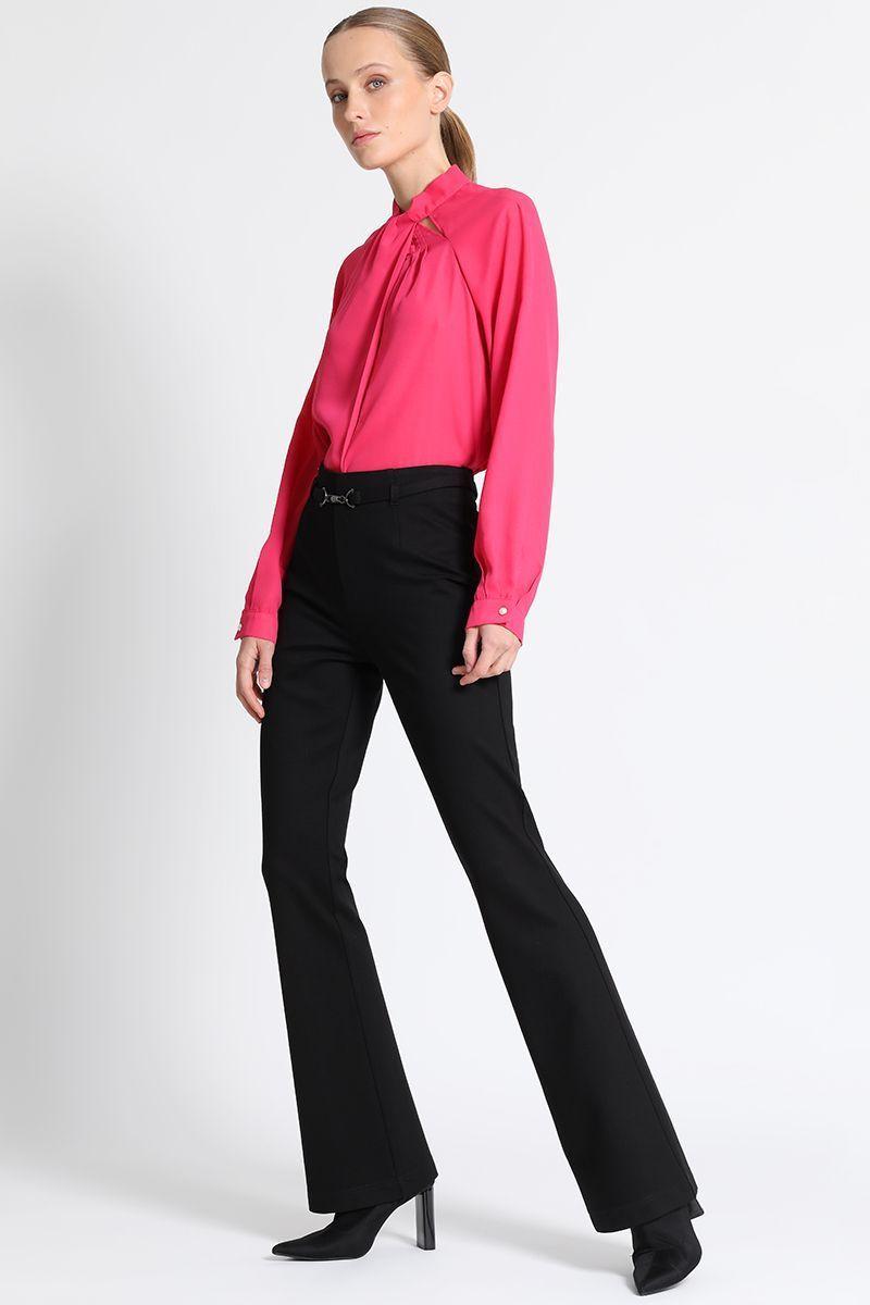 Pantalón Flare Mujer Negro Liola-2