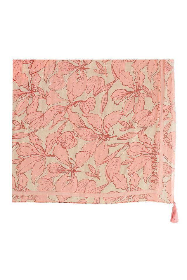 Pañuelo Estampado Beige Trigal Floral Humana-1